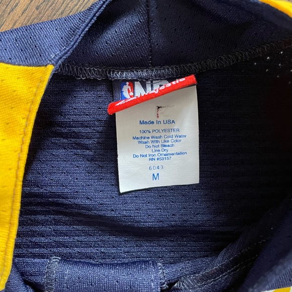 MAJESTIC Indiana Pacers Youth Shooting Shirt Blue Gold NBA Size Medium - Picture 4 of 5